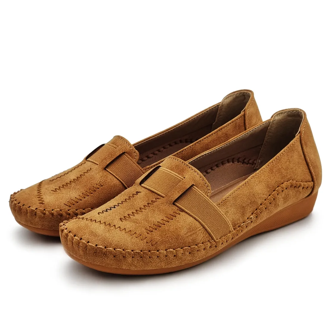 Vamp Belt Slip On Loafers Shoes